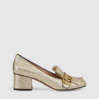 Metallic mid-heel pump