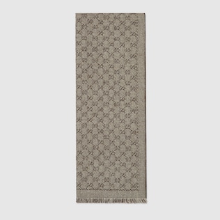 GG jacquard wool scarf