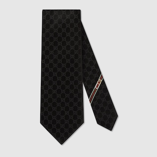 GG pattern silk tie