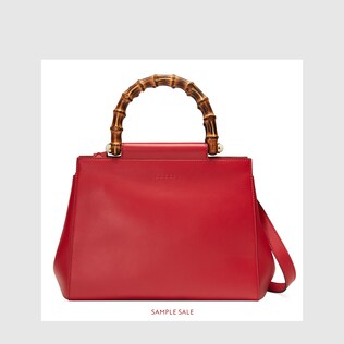 Nymphaea leather top handle bag
