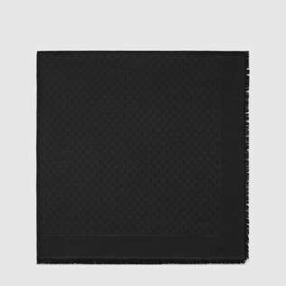 Silk wool GG jacquard shawl