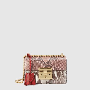 Padlock python shoulder bag