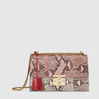 Padlock python shoulder bag