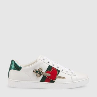 Ace leather embroidered sneaker