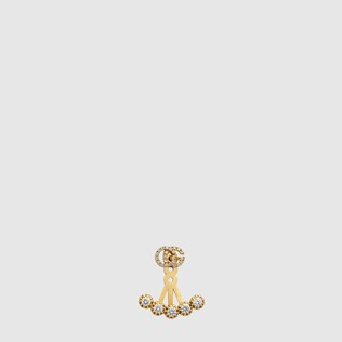Single GG Running earring with diamonds