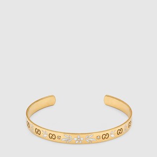 Fine Bracelets Gucci Icon Bracelet In Yellow Gold And Diamonds