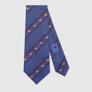 Bee Web silk tie