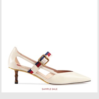 Leather pump