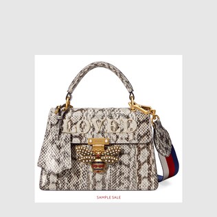 Queen Margaret small snakeskin top handle bag