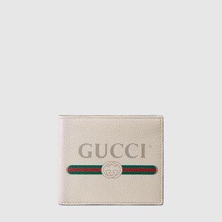 Gucci Print leather bi-fold wallet