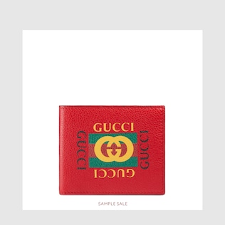 Gucci Print leather bi-fold wallet
