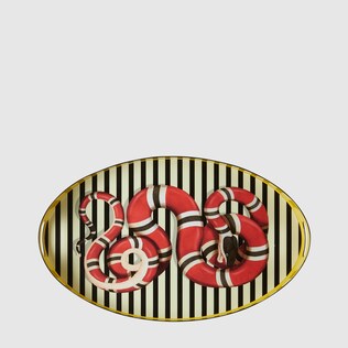 Kingsnake oval metal tray