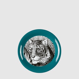Tiger round small metal tray