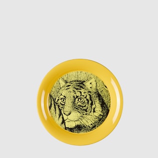 Tiger round small metal tray