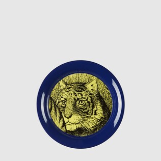 Tiger round small metal tray