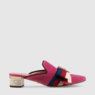 Velvet slide with Sylvie bow