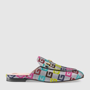 Princetown velvet G lurex loafer