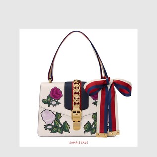 Sylvie embroidered small shoulder bag