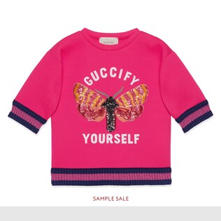 Children's sweatshirt with moth