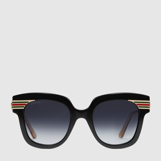 Square-frame acetate sunglasses 