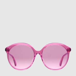 Specialized fit round-frame acetate sunglasses 