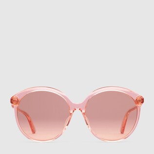 Specialized fit round-frame acetate sunglasses 