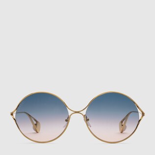 Round-frame metal sunglasses 