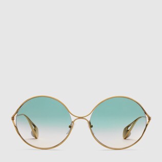 Round-frame metal sunglasses 