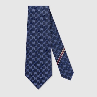 GG pattern silk tie