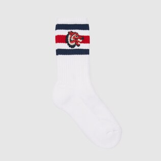 Children's stretch cotton socks with wolf
