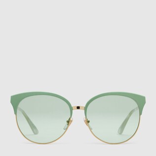 Specialized fit round-frame metal sunglasses 