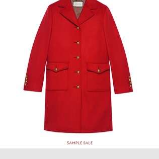 Wool coat with Double G