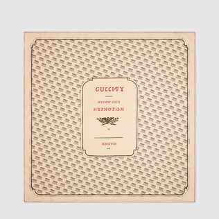 Gucci stamp print silk scarf