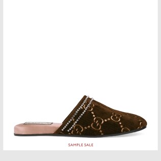 GG velvet slipper 