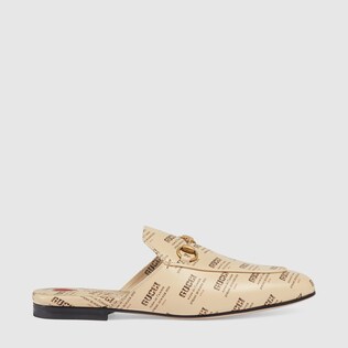 Princetown Gucci stamp print slipper