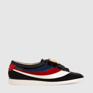 Falacer patent leather sneaker with Web