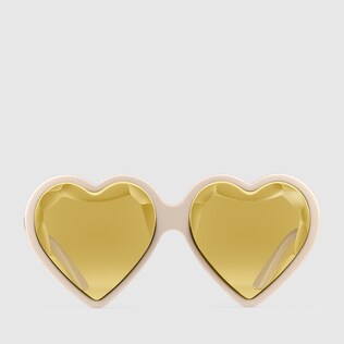 Heart-frame acetate sunglasses 