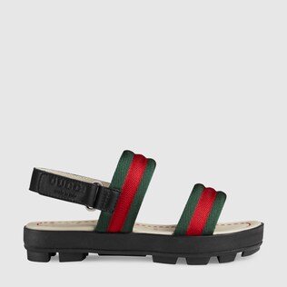 Children's leather and Web sandal