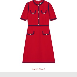 Wool silk dress with Web