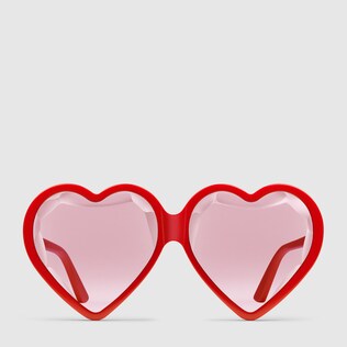 Specialized fit heart-frame acetate sunglasses