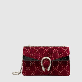 Dionysus GG velvet small shoulder bag