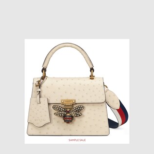 Queen Margaret ostrich small shoulder bag