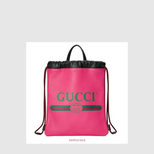 Gucci Print small drawstring backpack