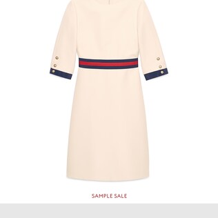 Wool silk Web dress