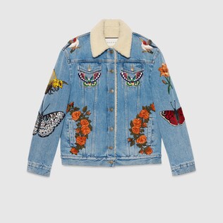 Embroidered denim jacket