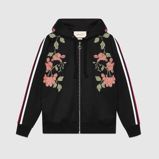 Embroidered jersey sweatshirt 