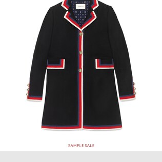Wool coat with Sylvie Web