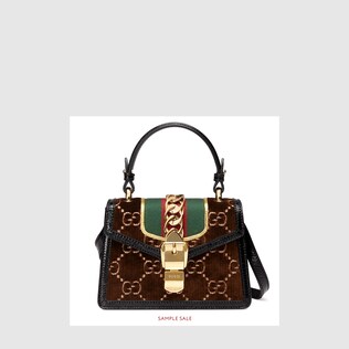 Shoulder Bags Gucci Sylvie Gg Velvet Mini Bag