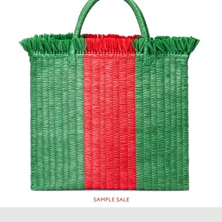 Web straw large top handle tote