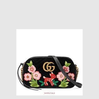 GG Marmont velvet small shoulder bag